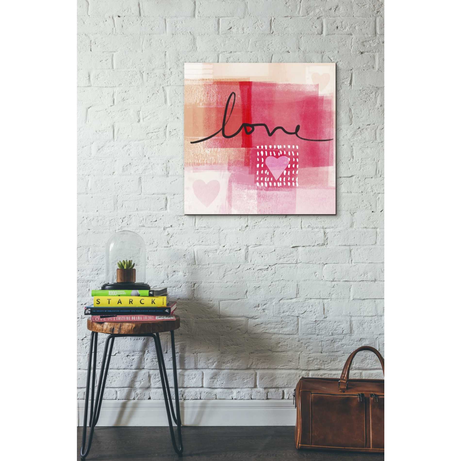 'Love I' by Linda Woods, Canvas Wall Art,26 x 26