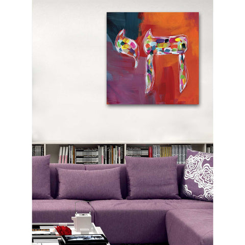 Image of 'Chai of Colors' by Linda Woods, Canvas Wall Art,26 x 26