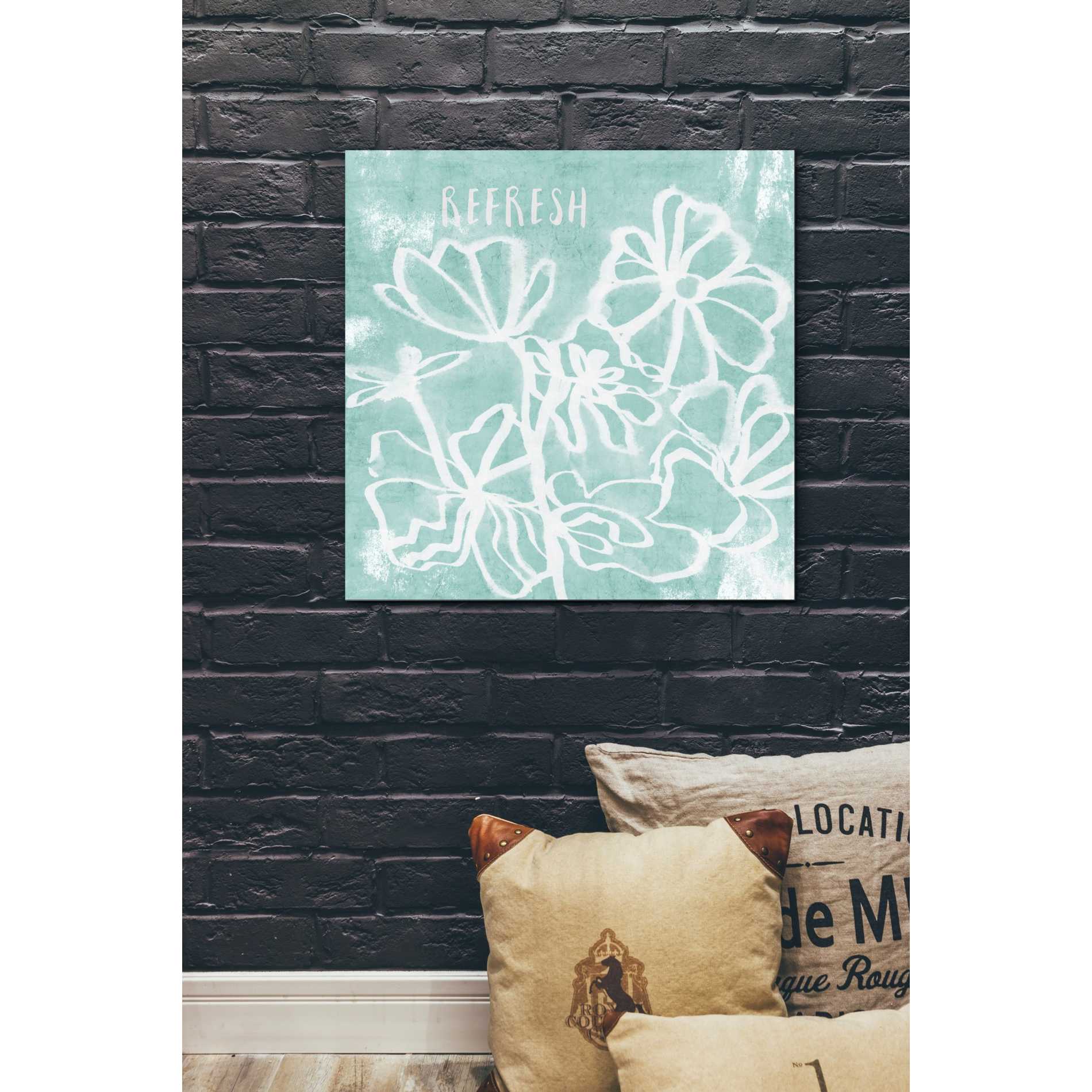 'Refresh Mint' by Linda Woods, Canvas Wall Art,26 x 26