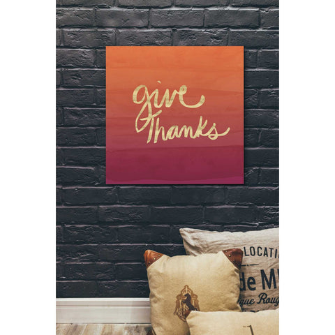 Image of 'Give Thanks' by Linda Woods, Canvas Wall Art,26 x 26