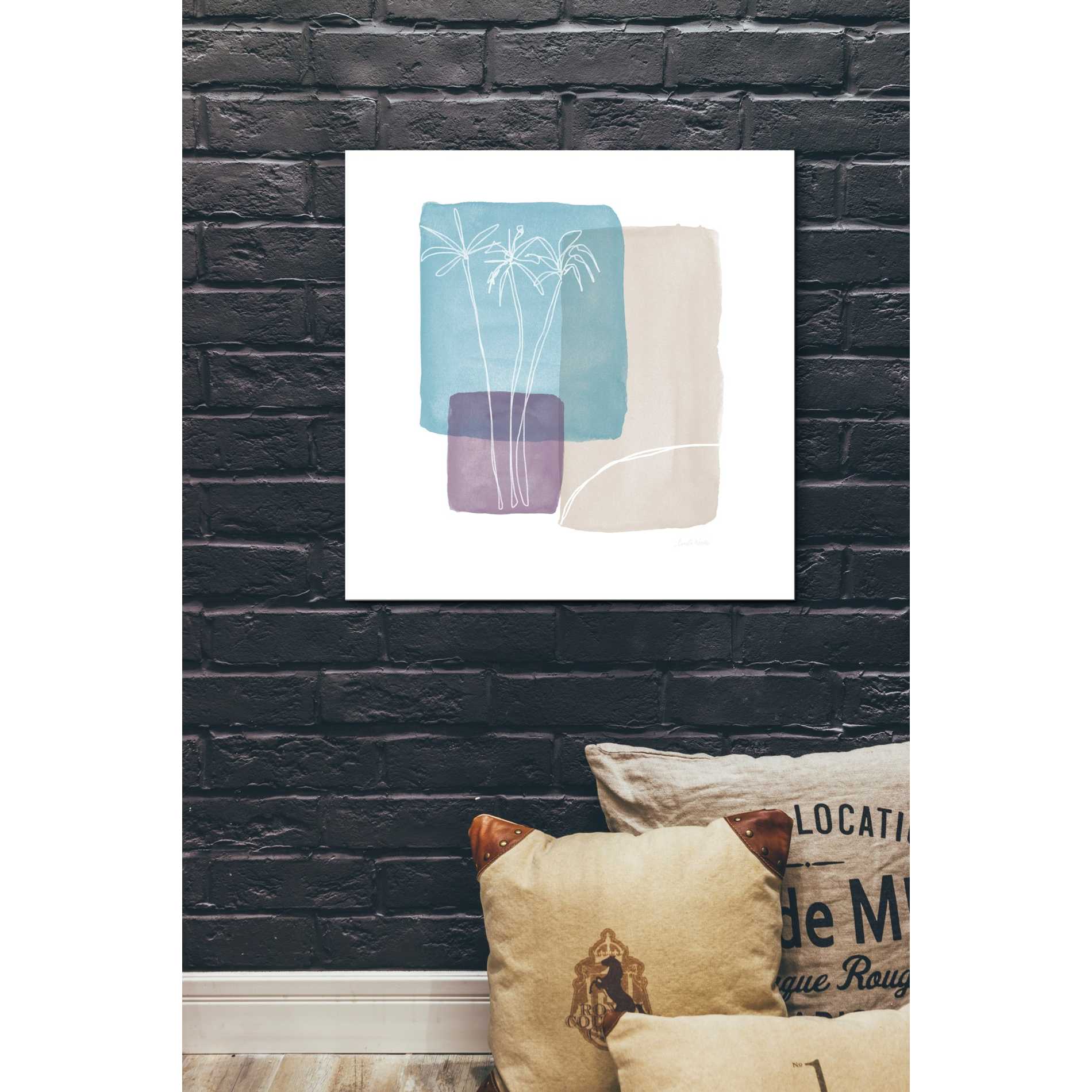 'Palm Trees And Sand' by Linda Woods, Canvas Wall Art,26 x 26