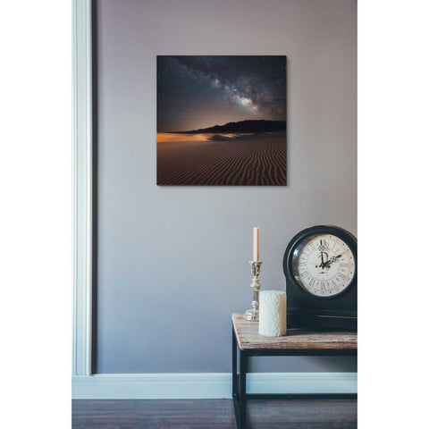 Image of 'Milky Way Over Mesquite Dunes' by Darren White, Canvas Wall Art,26 x 26