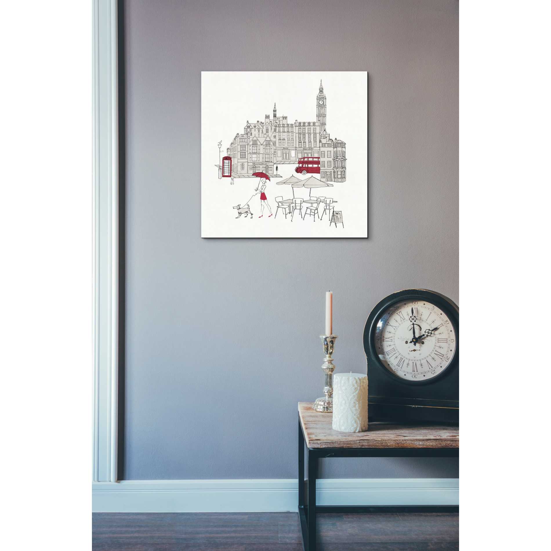 'World Cafes' by Avery Tillmon, Canvas Wall Art,26 x 26