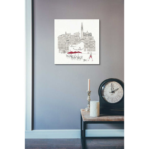 Image of 'World Cafe IV Venice Red' by Avery Tillmon, Canvas Wall Art,26 x 26