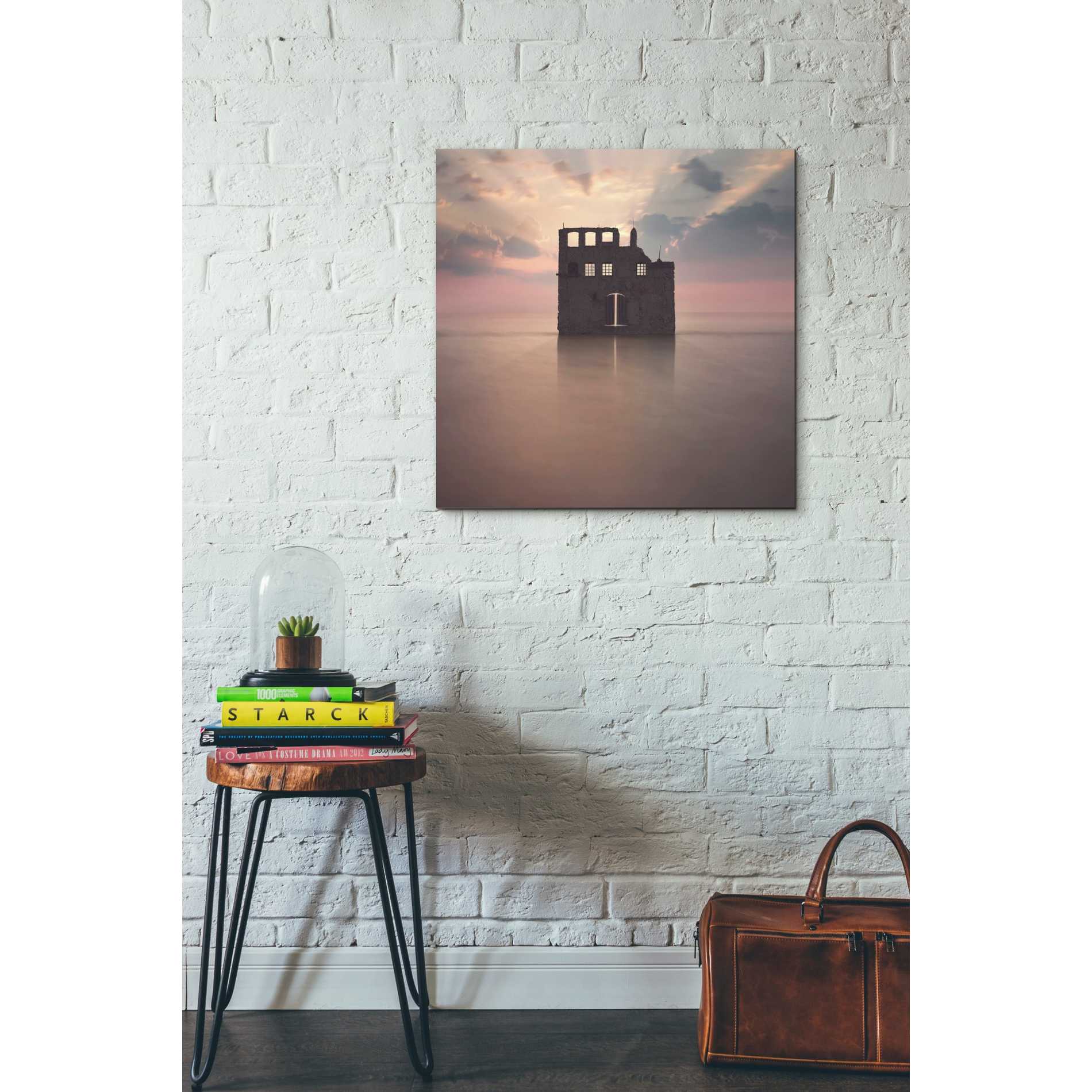 'Watercastle' by Dariusz Klimczak, Canvas Wall Art,26 x 26