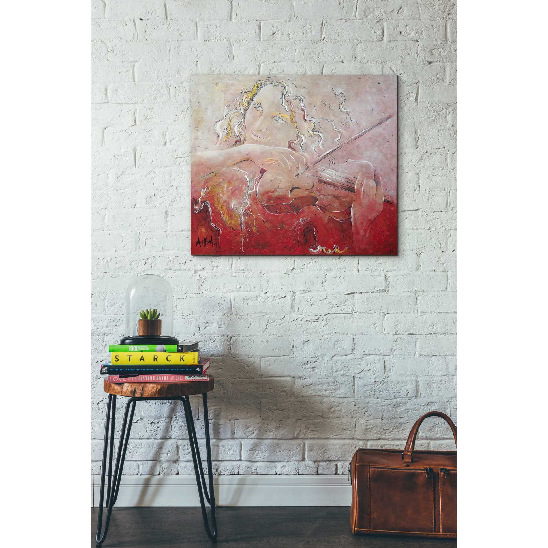 'Violinist' by Samedin Asllani, Canvas Wall Art,26 x 30