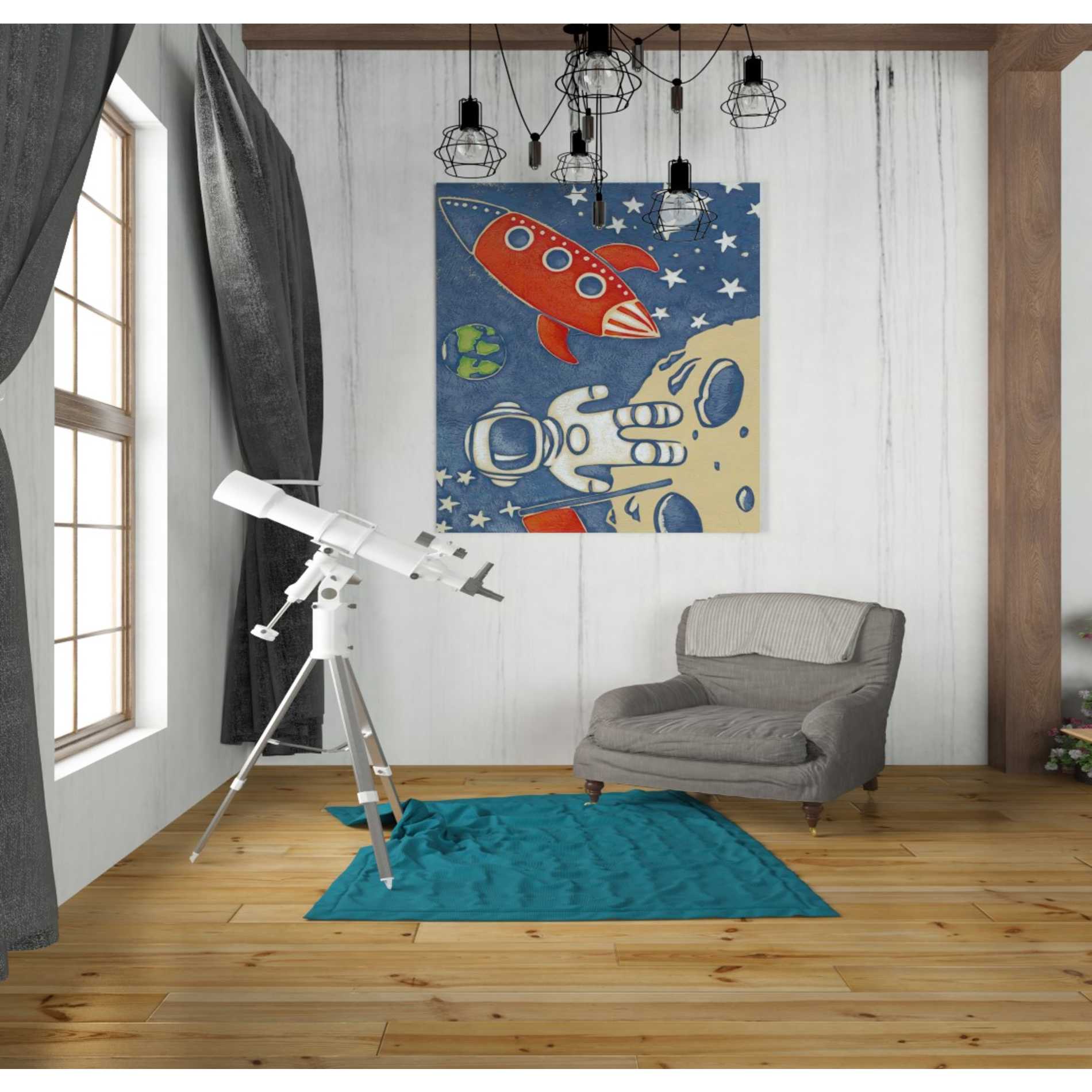 'Space Explorer I' by Chariklia Zarris Giclee Canvas Wall Art