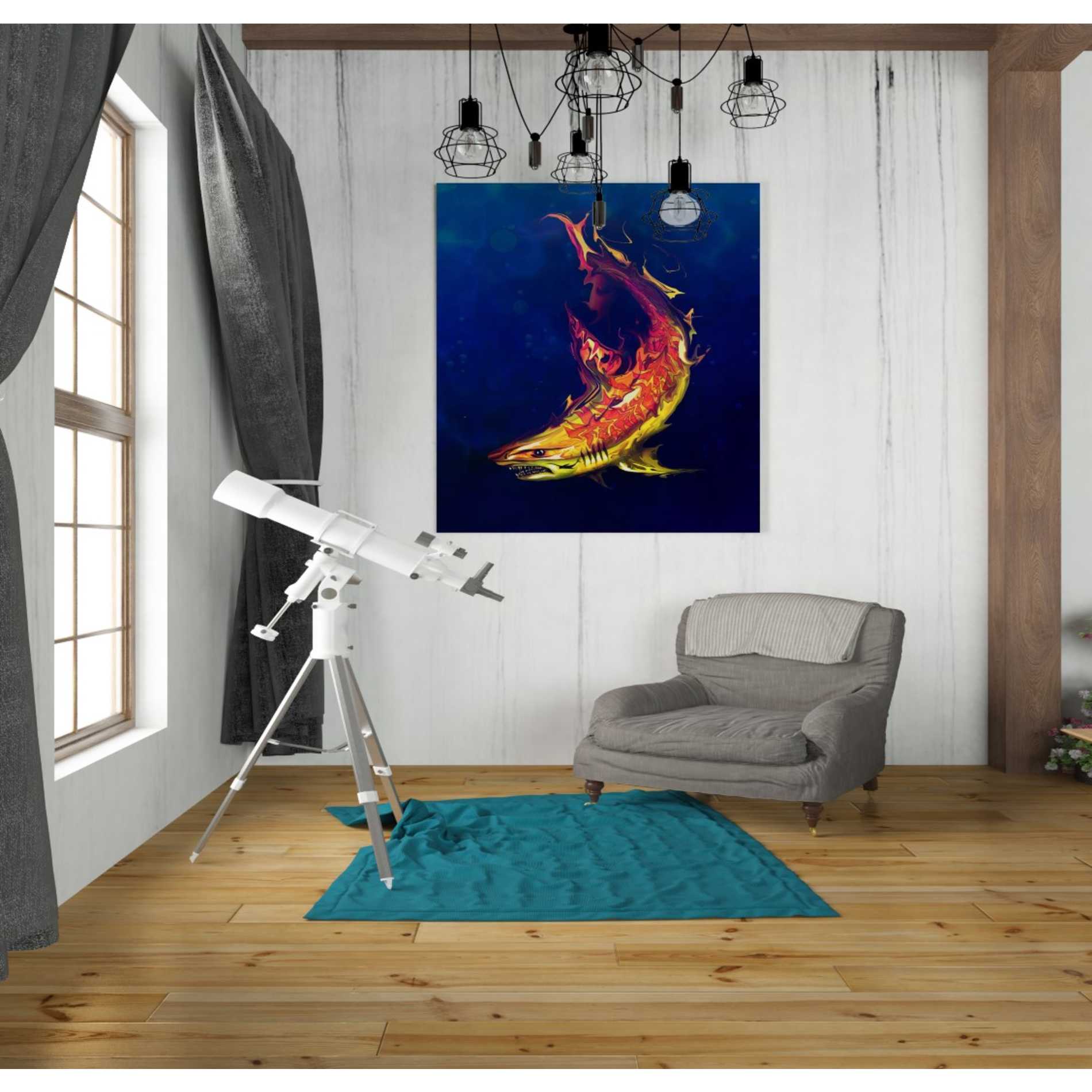 'Tiger Shark' by Michael StewArt, Giclee Canvas Wall Art