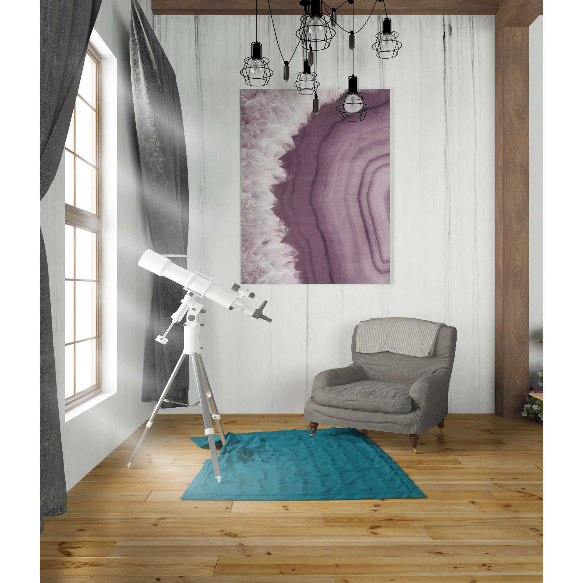 'Agate Geode I PLUM' by Wild Apple Portfolio, Canvas Wall Art,26 x 30