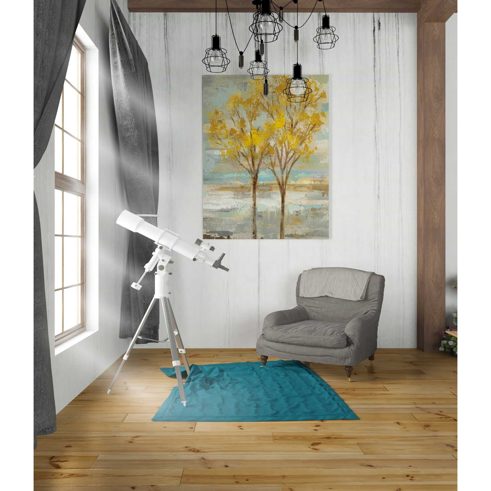 'Golden Tree and Fog II' by Silvia Vassileva, Canvas Wall Art,26 x 30