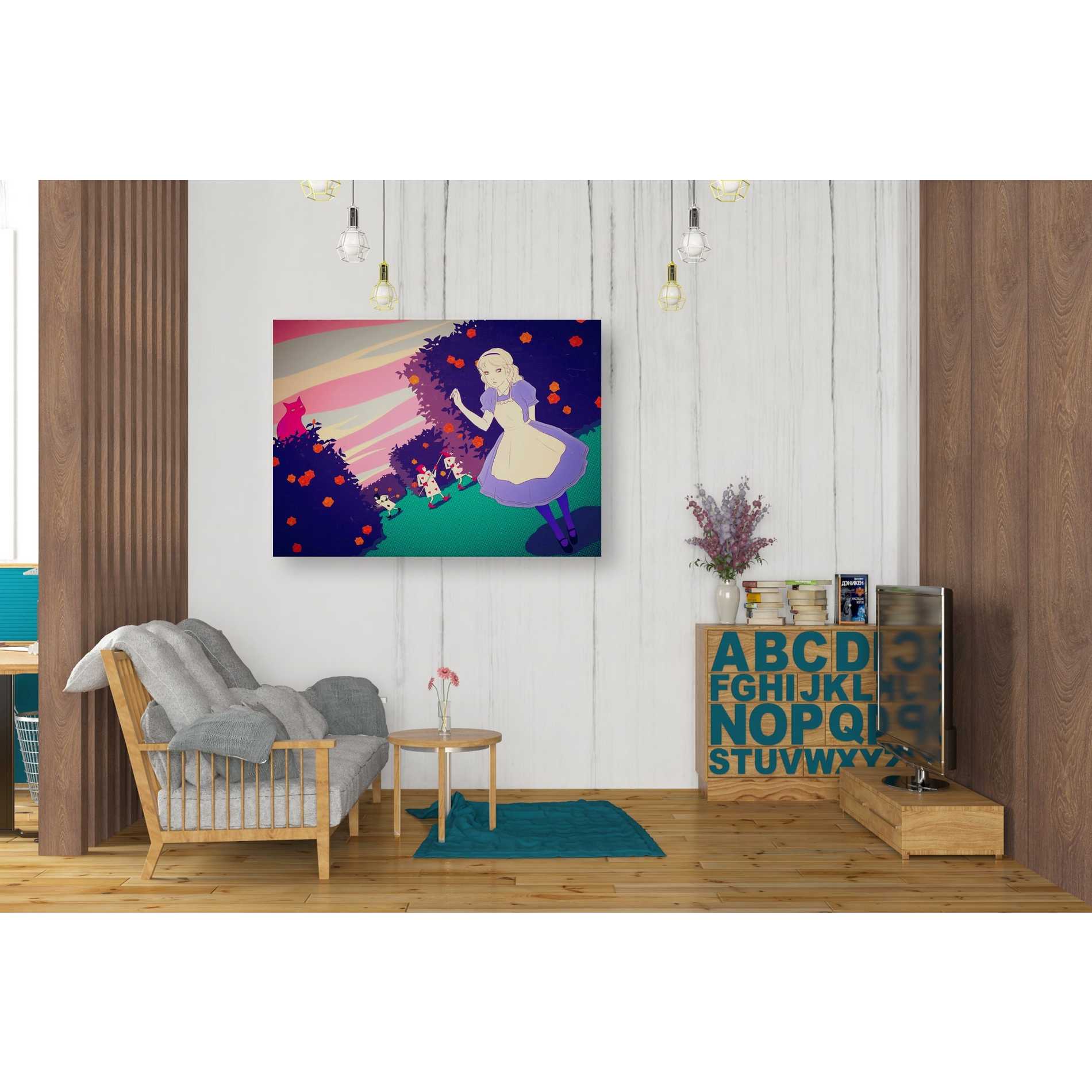 'Alice in Rose Garden' by Sai Tamiya, Canvas Wall Art,26 x 34