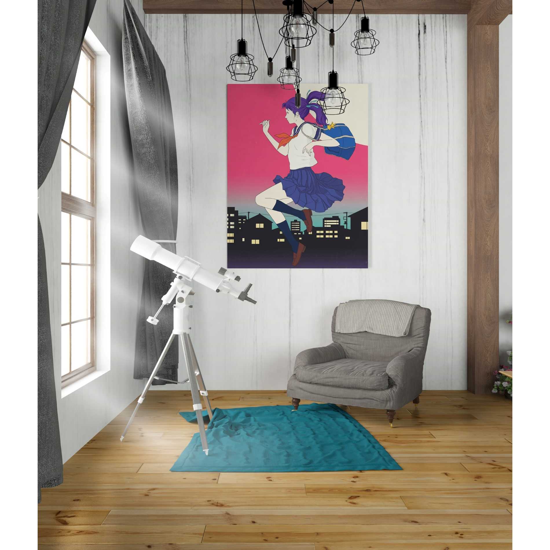 'Machikado Twilight' by Sai Tamiya, Canvas Wall Art,26 x 34