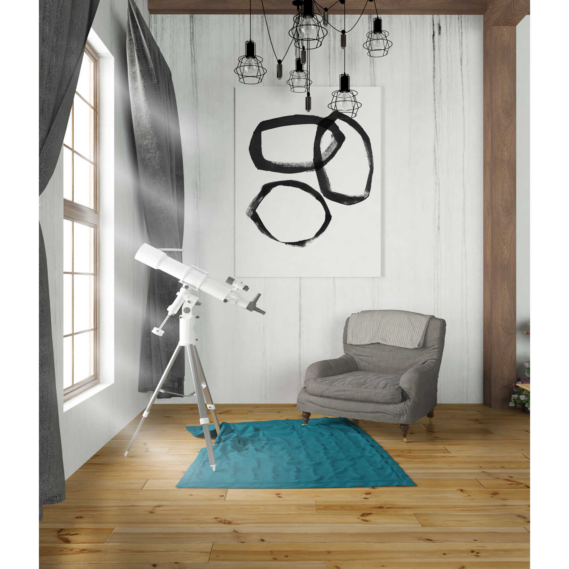 'Brushstroke Circles III' by Linda Woods, Canvas Wall Art,26 x 34