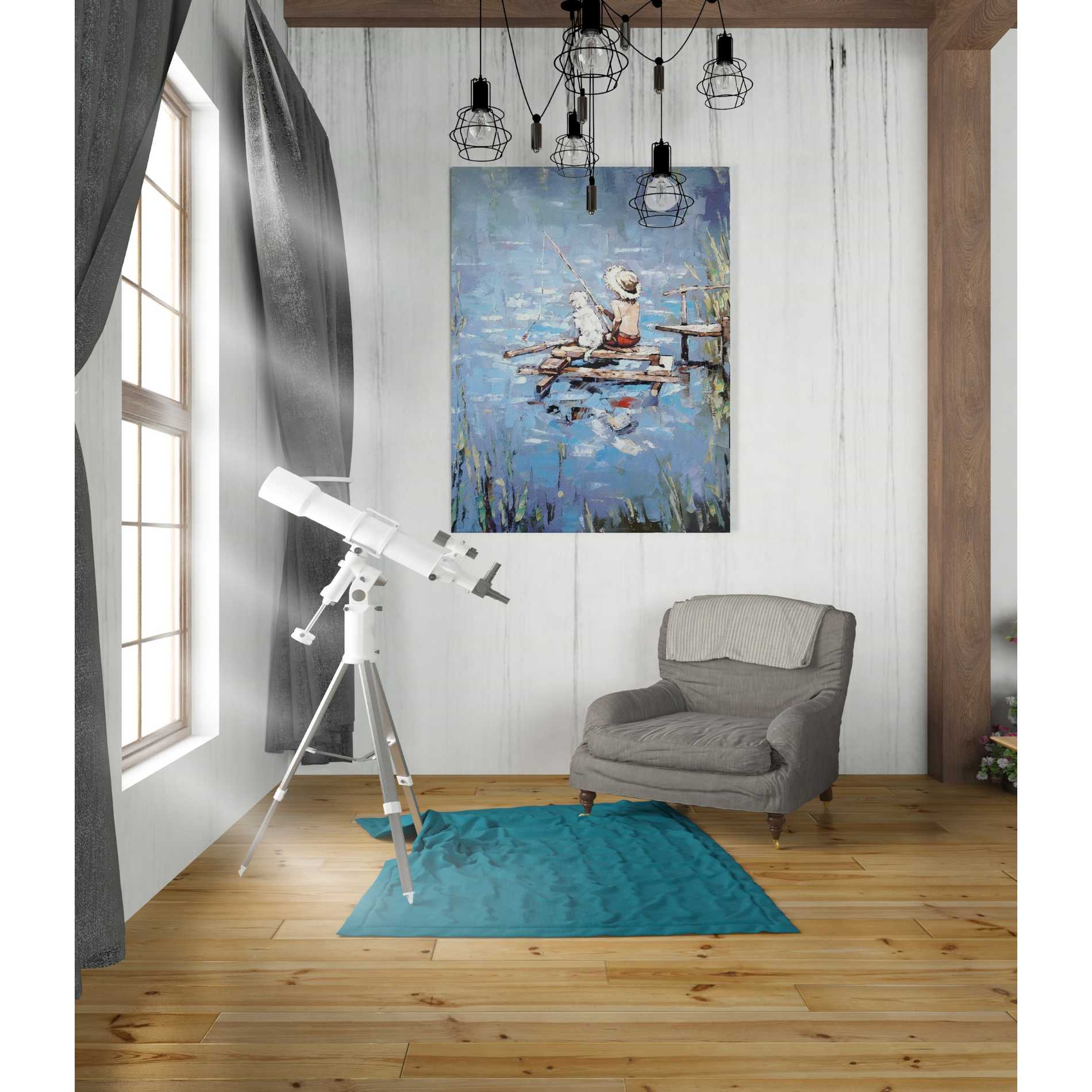 'Fishermen' by Alexander Gunin, Canvas Wall Art,26 x 34