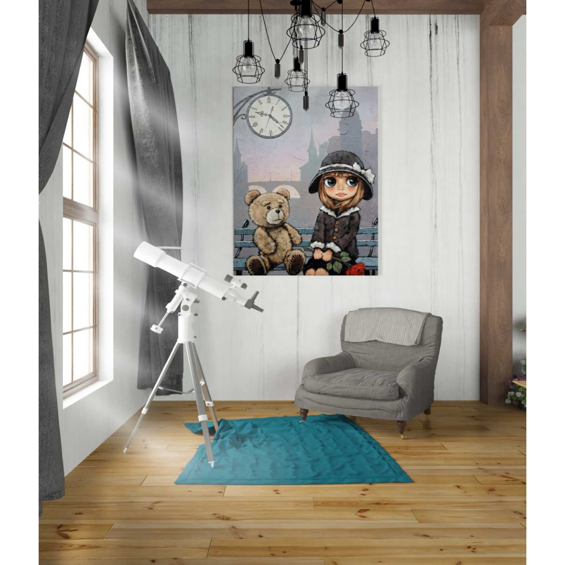 'Appointment with Bear' by Alexander Gunin, Canvas Wall Art,26 x 34