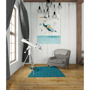 'Blue Heron' by Antony Squizzato, Canvas Wall Art,26 x 34