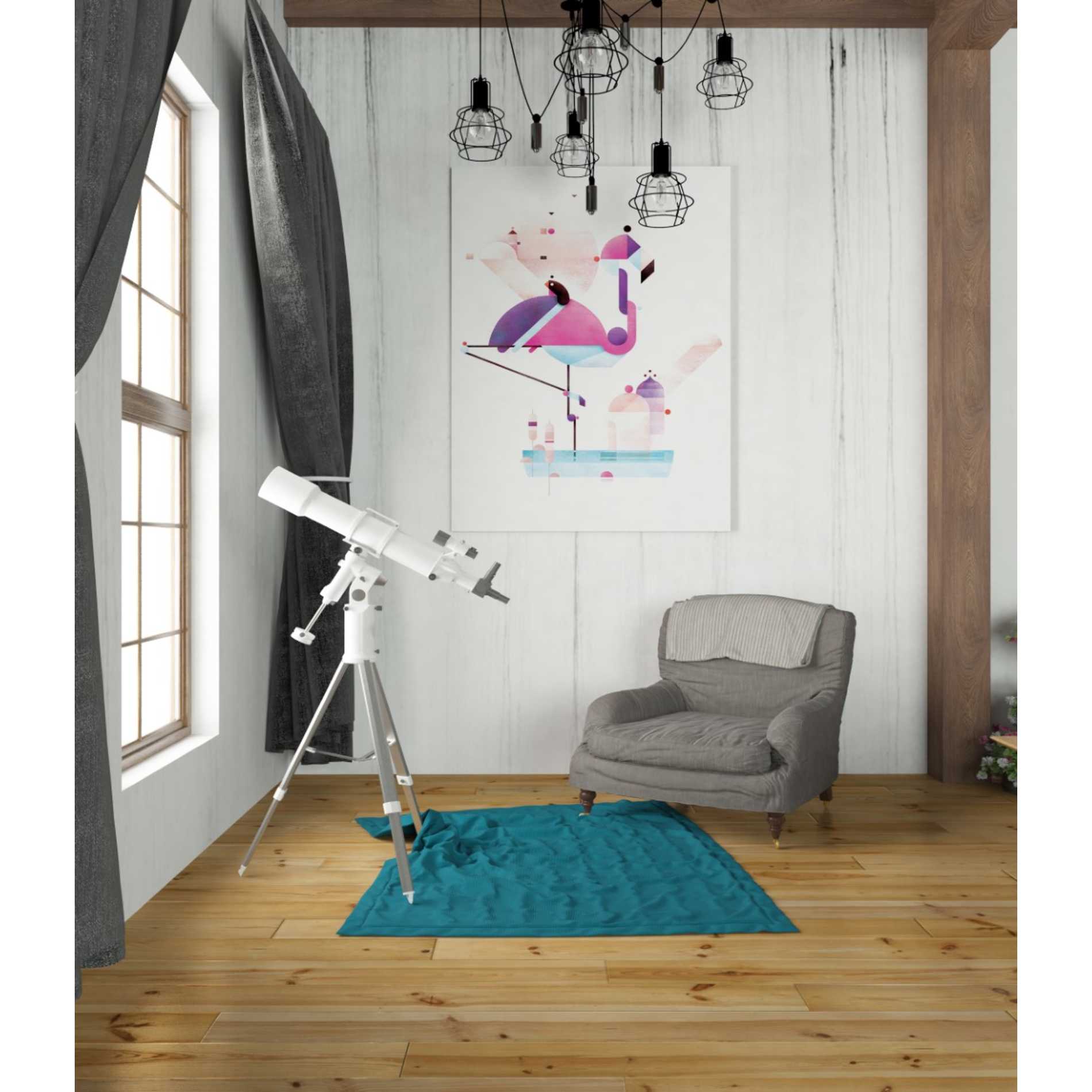 'Placido Flamingo' by Antony Squizzato, Canvas Wall Art,26 x 34