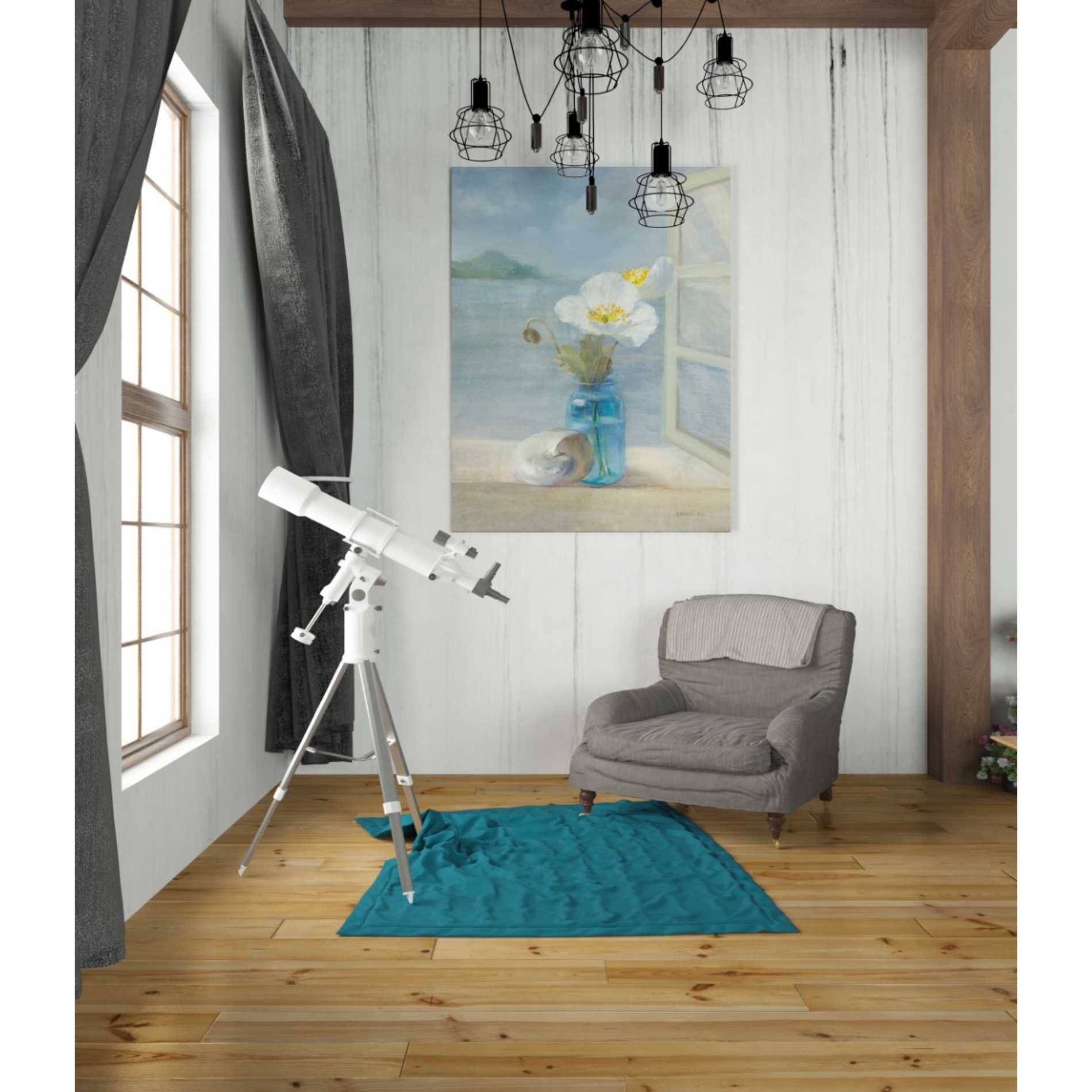 'Coastal Florals II' by Danhui Nai, Canvas Wall Art,26 x 34