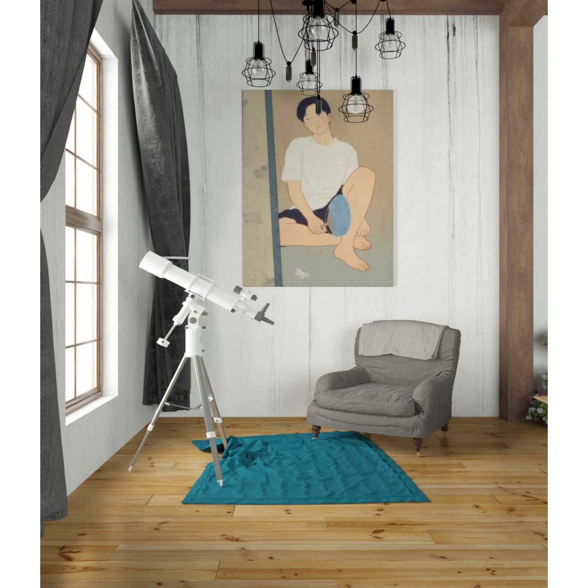 'A Summer Afternoon Shower' by Sai Tamiya, Canvas Wall Art,26 x 34