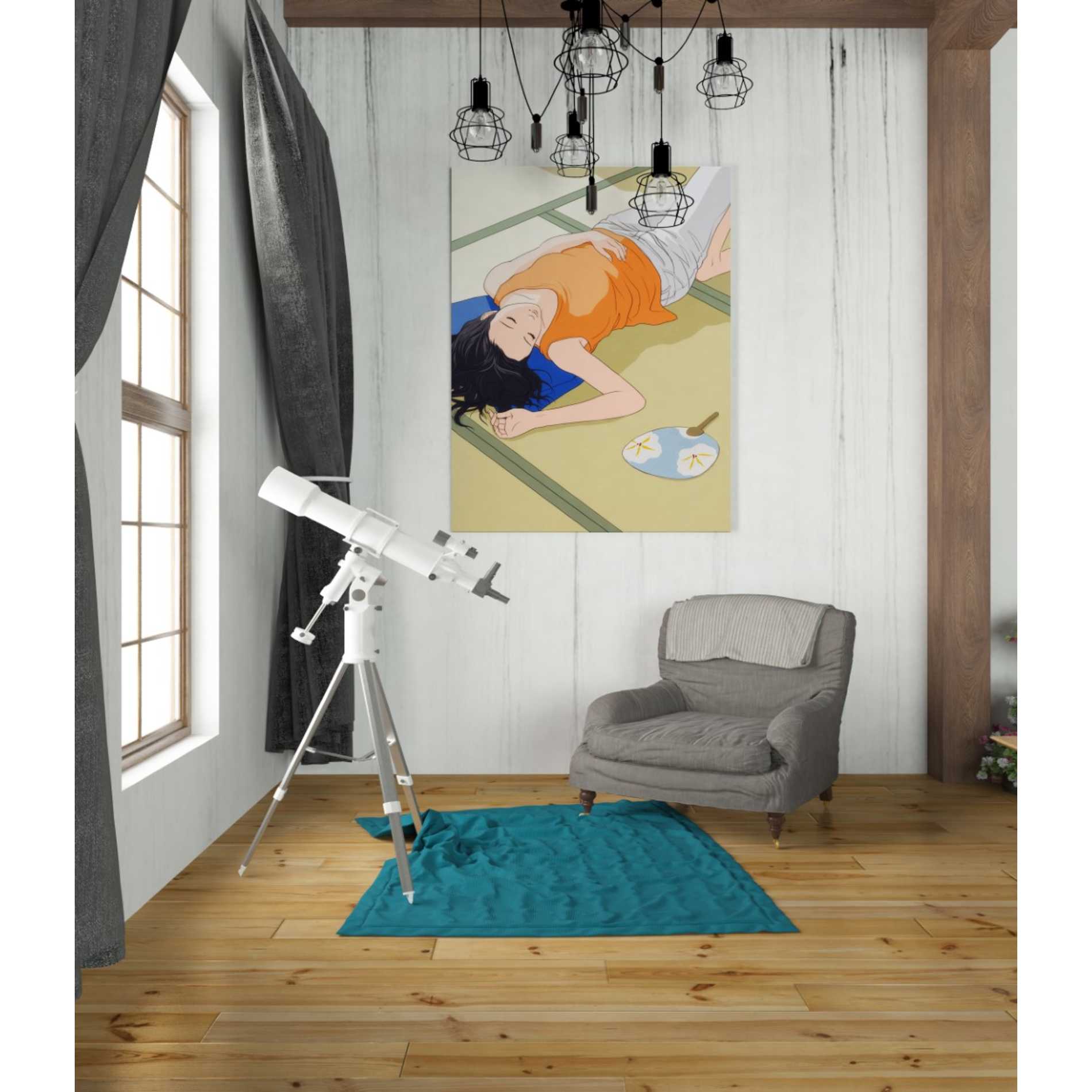 'Sleeping Woman' by Sai Tamiya, Canvas Wall Art,26 x 34