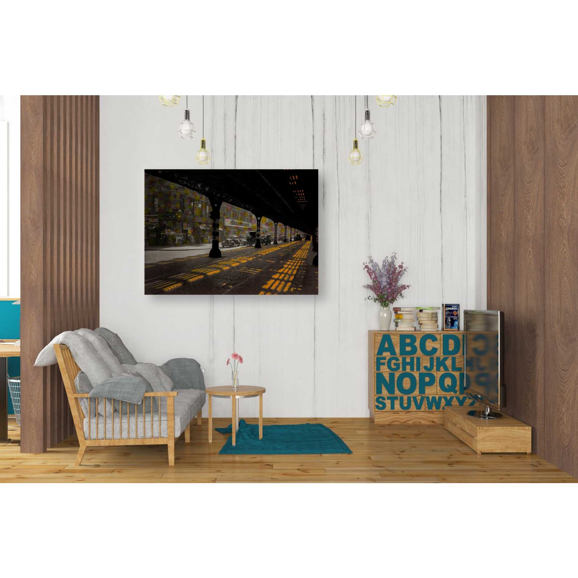 'UNDER THE BRIDGE' by DB Waterman, Giclee Canvas Wall Art