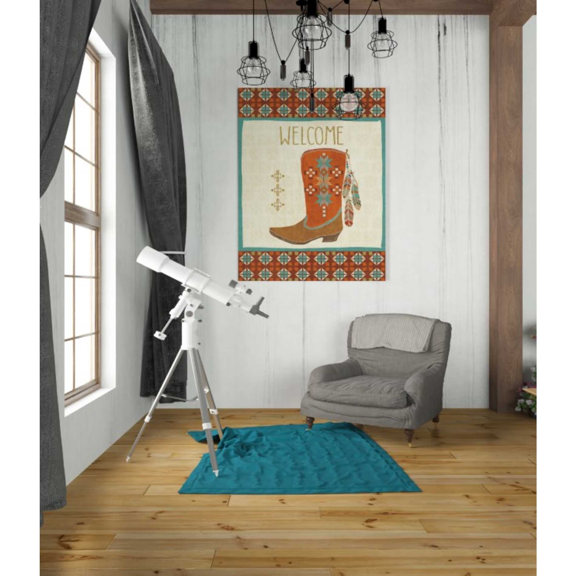 'Southwest at Heart IV FLAG' by Veronique Charron, Canvas Wall Art,26 x 34