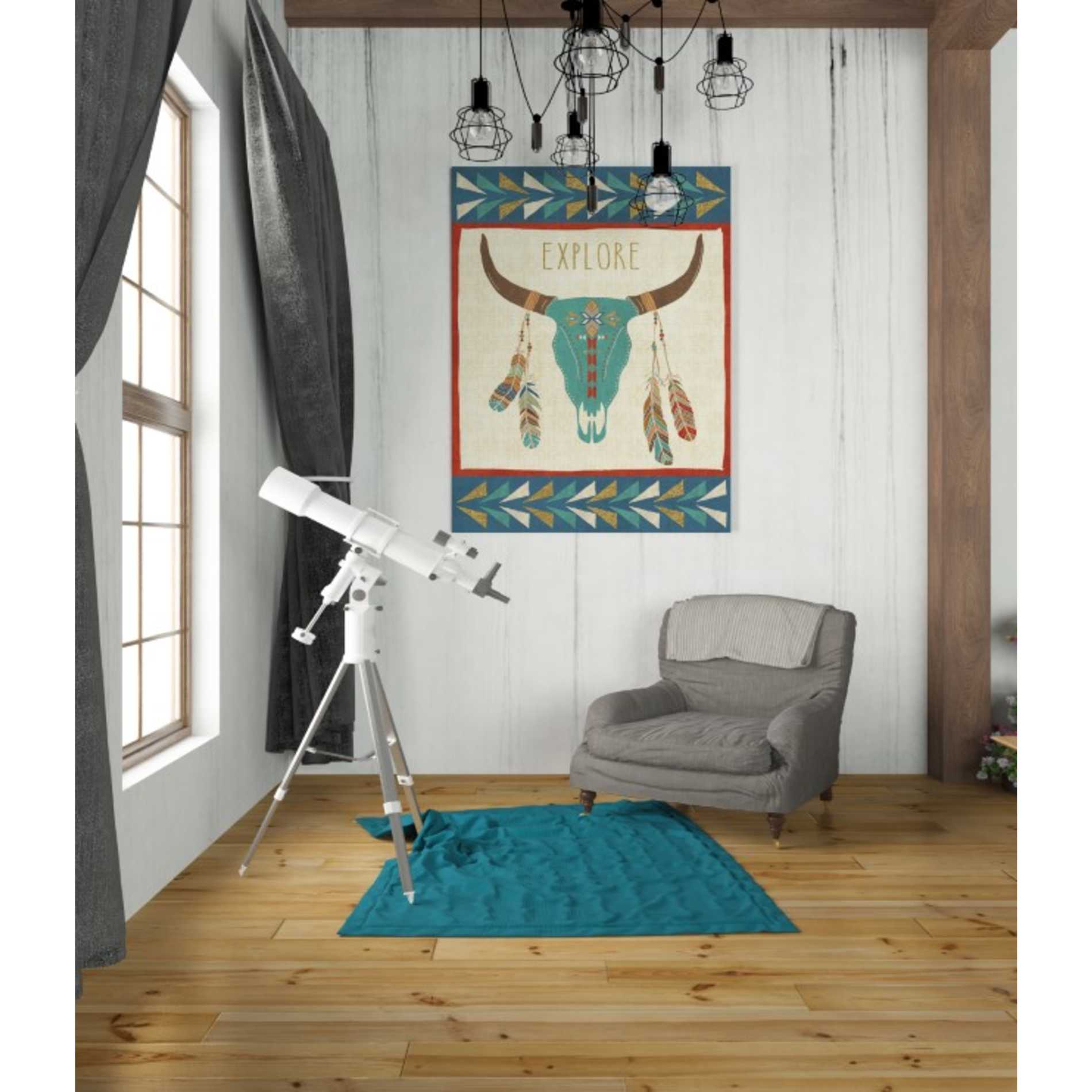 'Southwest at Heart II FLAG' by Veronique Charron, Canvas Wall Art,26 x 34