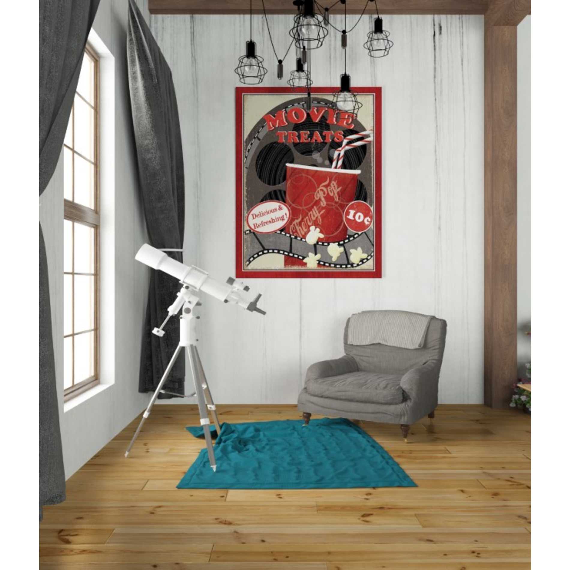 'At the Movies II' by Veronique Charron, Canvas Wall Art,26 x 34