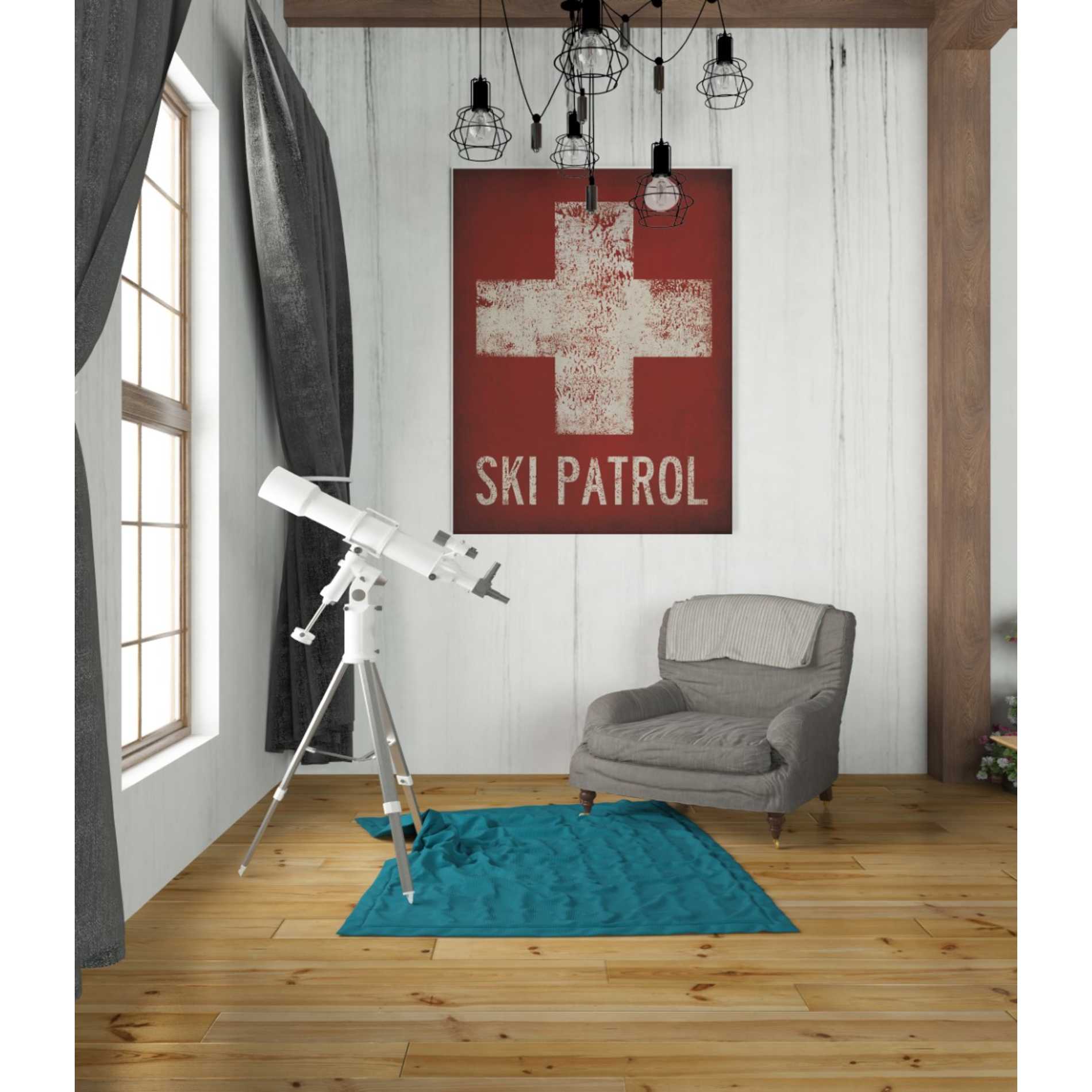 'Ski Patrol' by Ryan Fowler, Canvas Wall Art,26 x 34