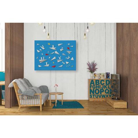 Image of 'Paper Planes' Canvas Wall Art,34 x 26
