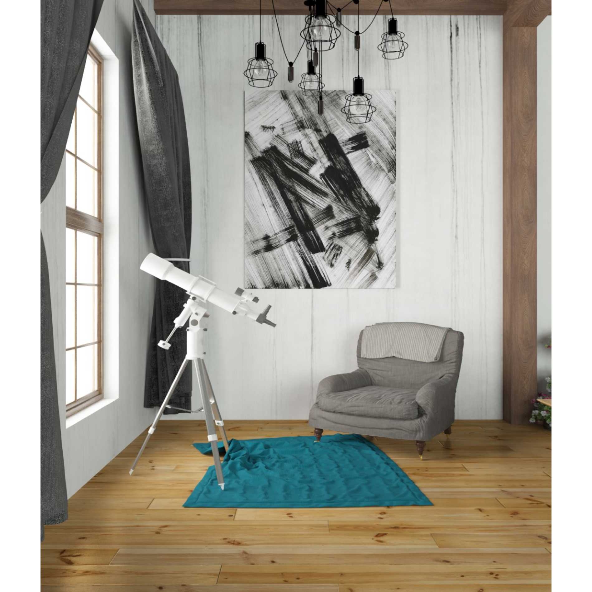 'Black and White Strokes N' Canvas Wall Art,26 x 34