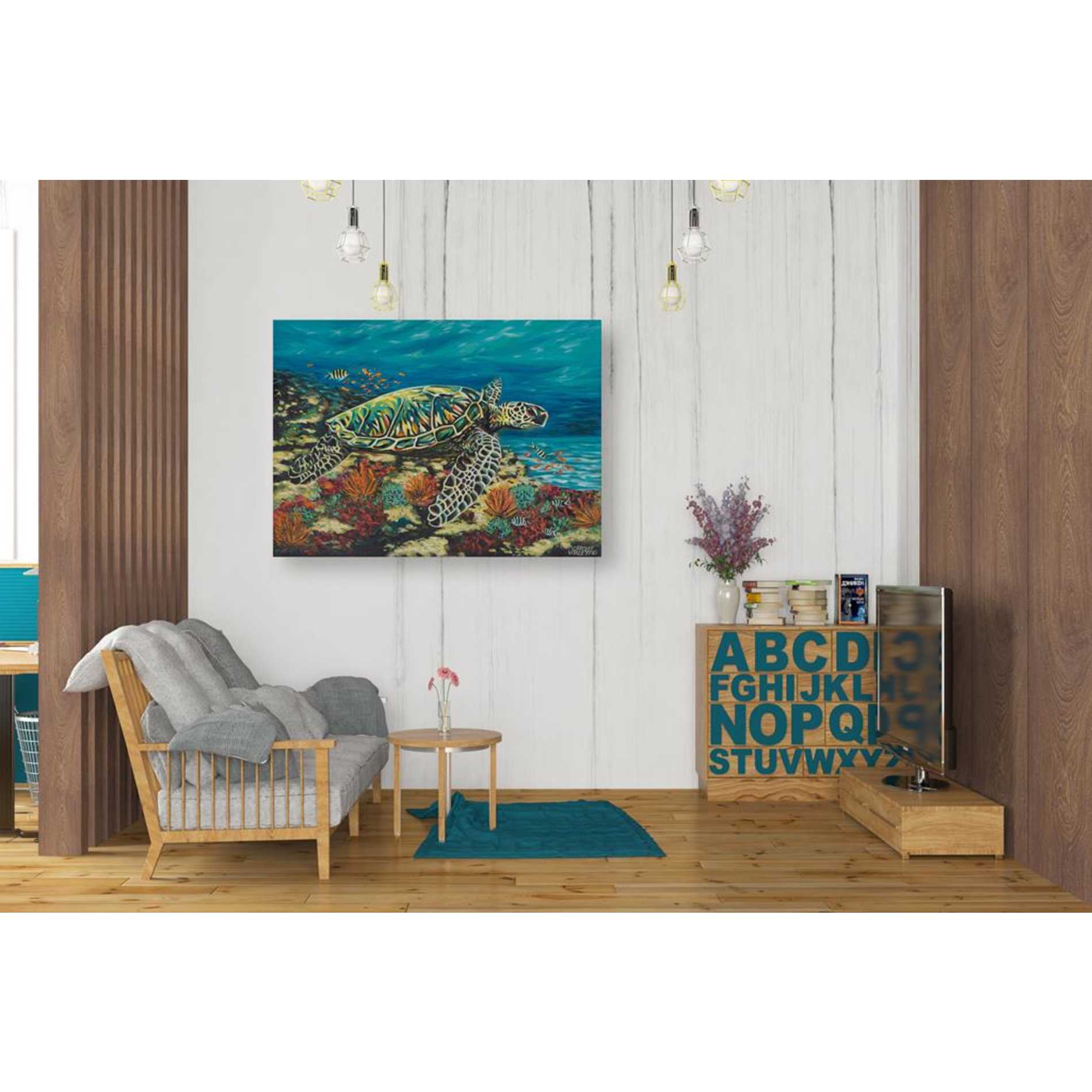 'Deep Sea Swimming II' by Carolee Vitaletti Giclee Canvas Wall Art