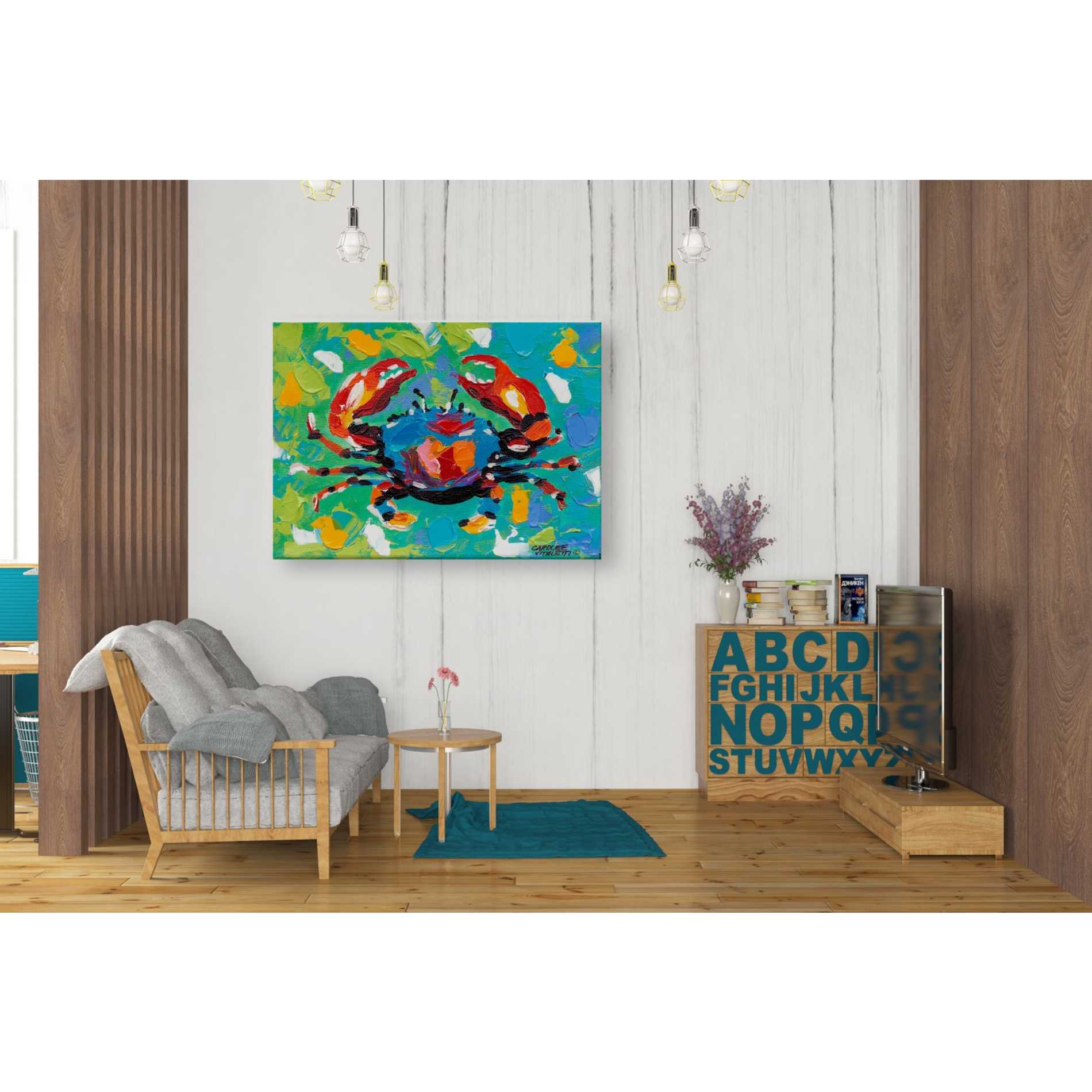 'Seaside Crab I' by Carolee Vitaletti Giclee Canvas Wall Art