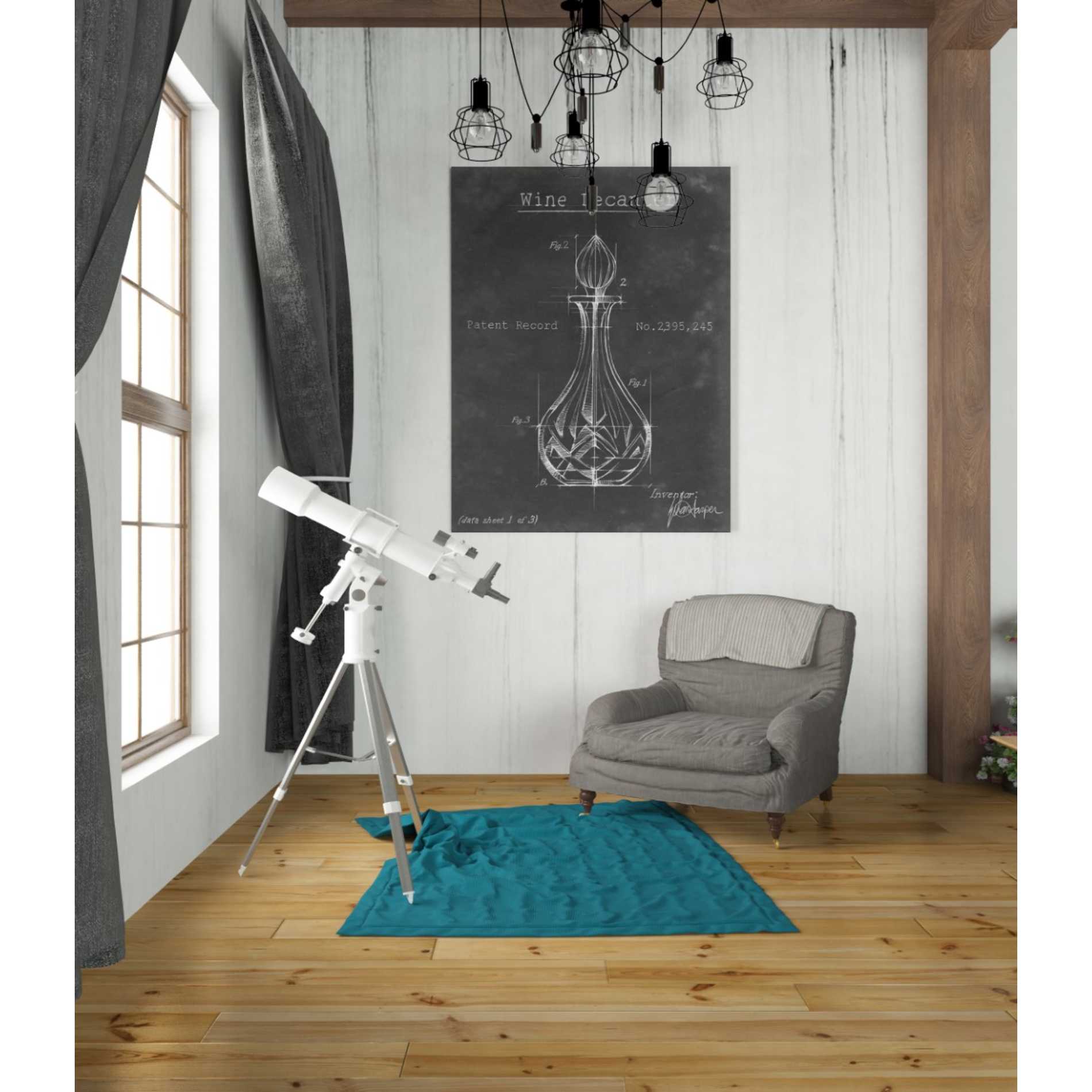 'Barware Blueprint VIII' by Ethan Harper Canvas Wall Art,26 x 34