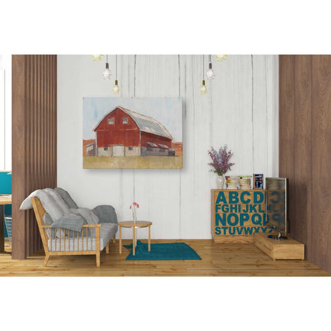 Image of 'Rustic Red Barn II' by Ethan Harper Canvas Wall Art,34 x 26