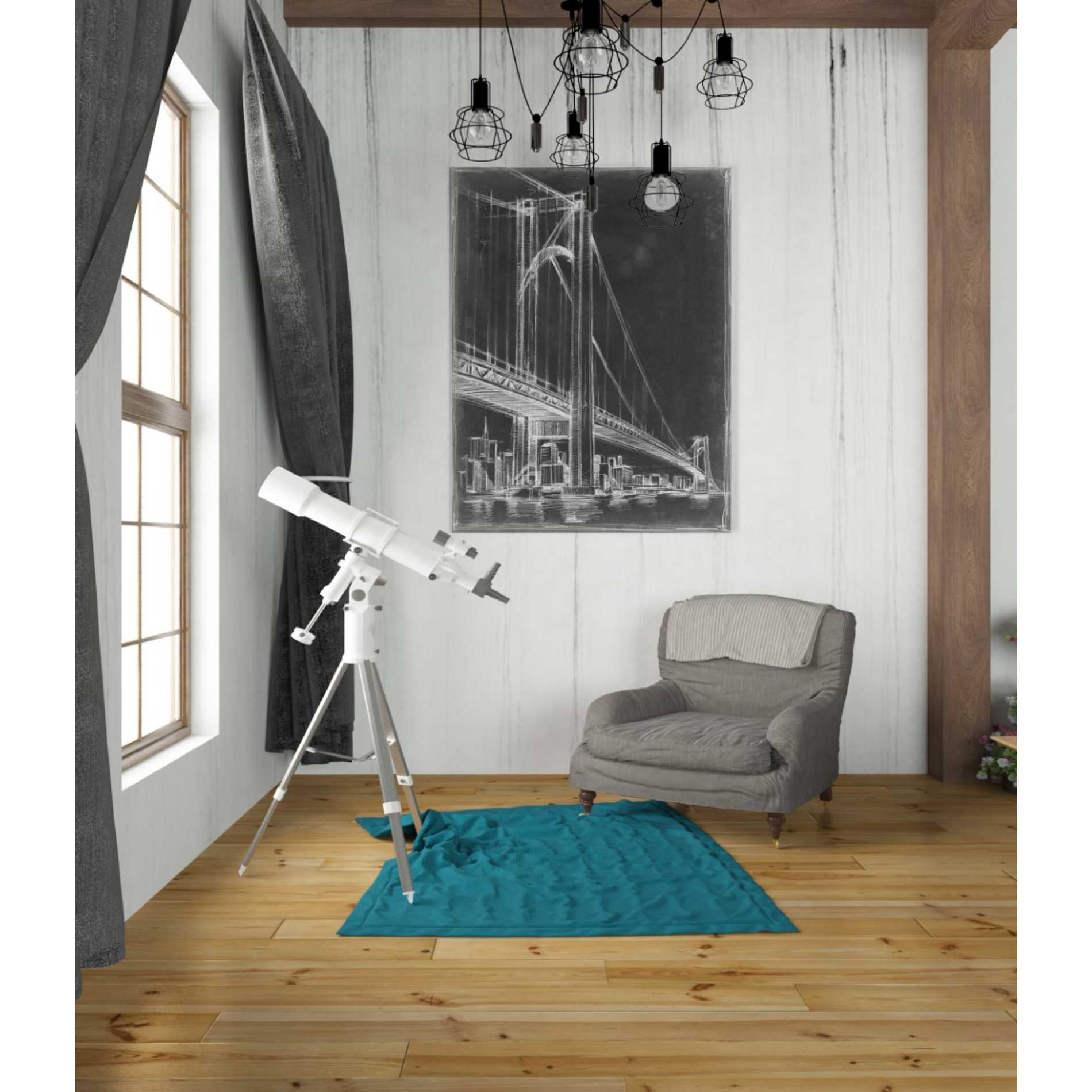 'Suspension Bridge Blueprint II' by Ethan Harper Canvas Wall Art,26 x 34