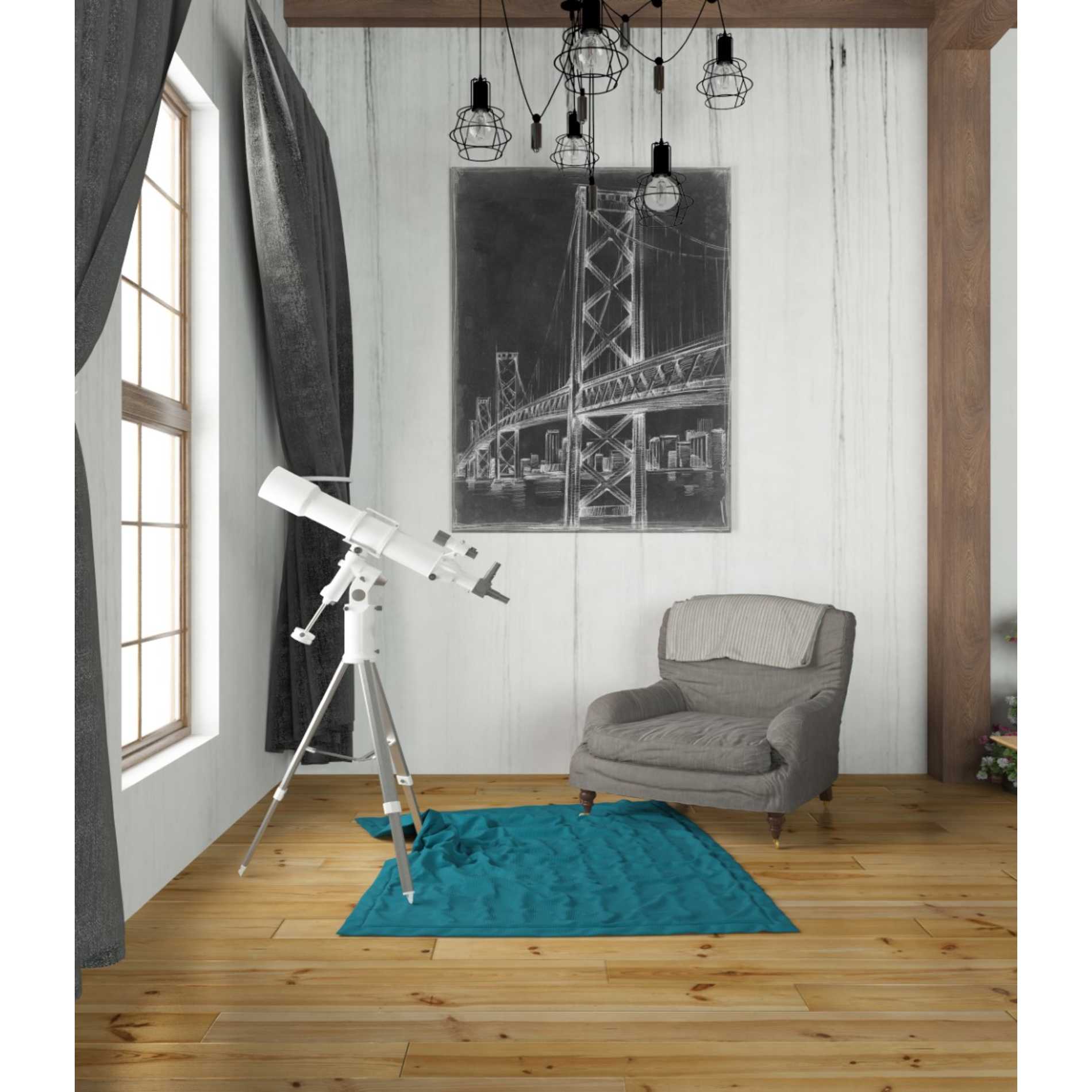 'Suspension Bridge Blueprint I' by Ethan Harper Canvas Wall Art,26 x 34