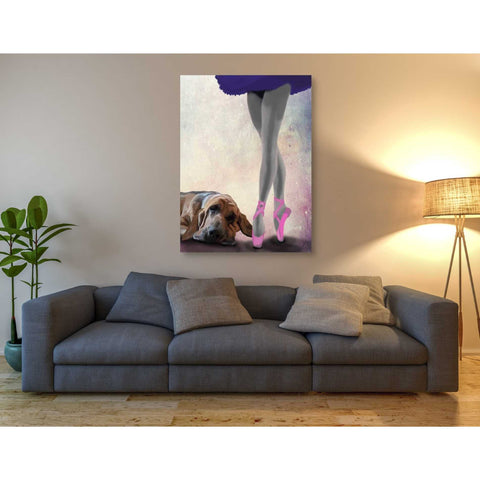 Image of 'Bloodhound And Ballet Dancer' by Fab Funky Giclee Canvas Wall Art