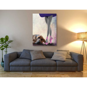 'Bloodhound And Ballet Dancer' by Fab Funky Giclee Canvas Wall Art