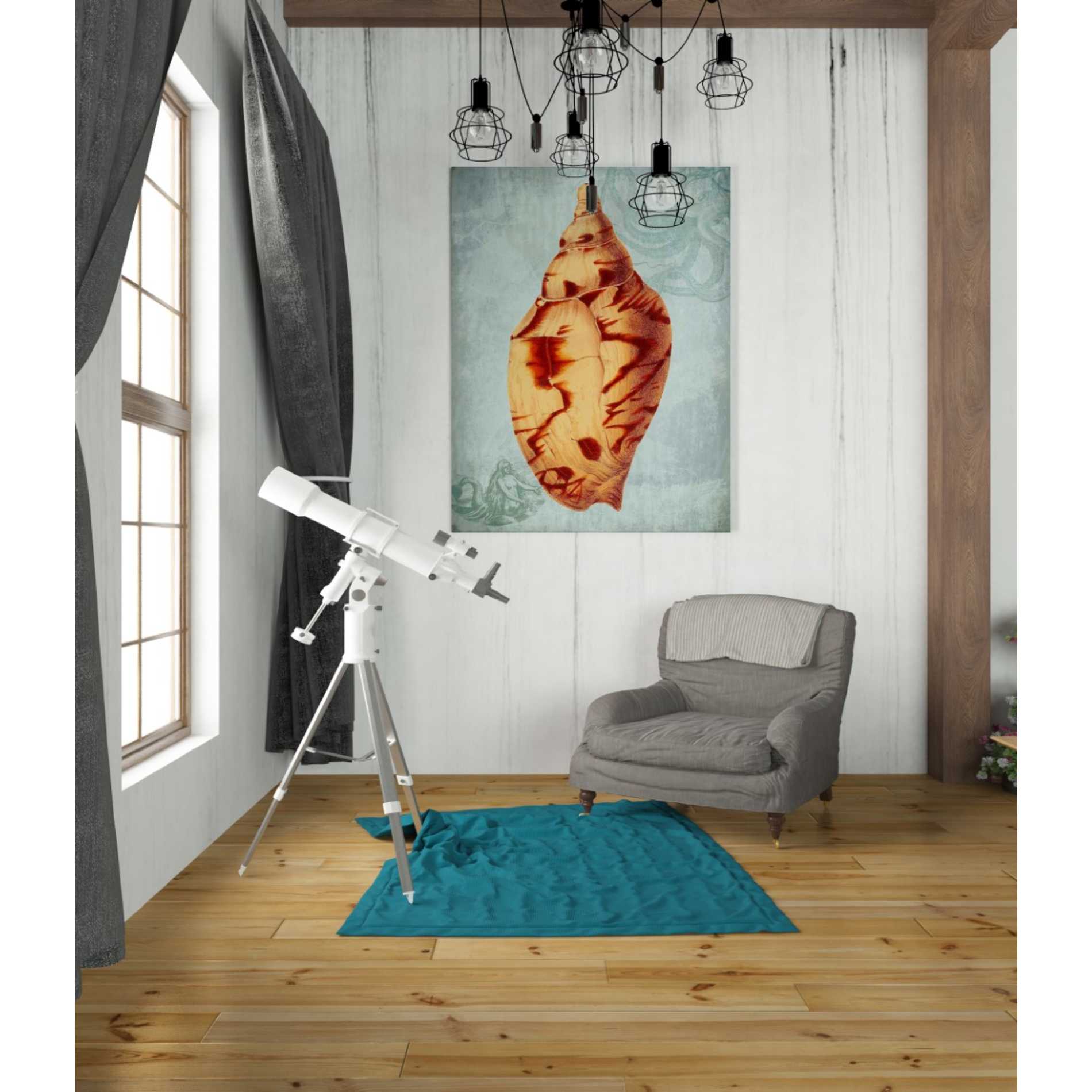 'Coastal Life Collection 2 d' by Fab Funky Giclee Canvas Wall Art