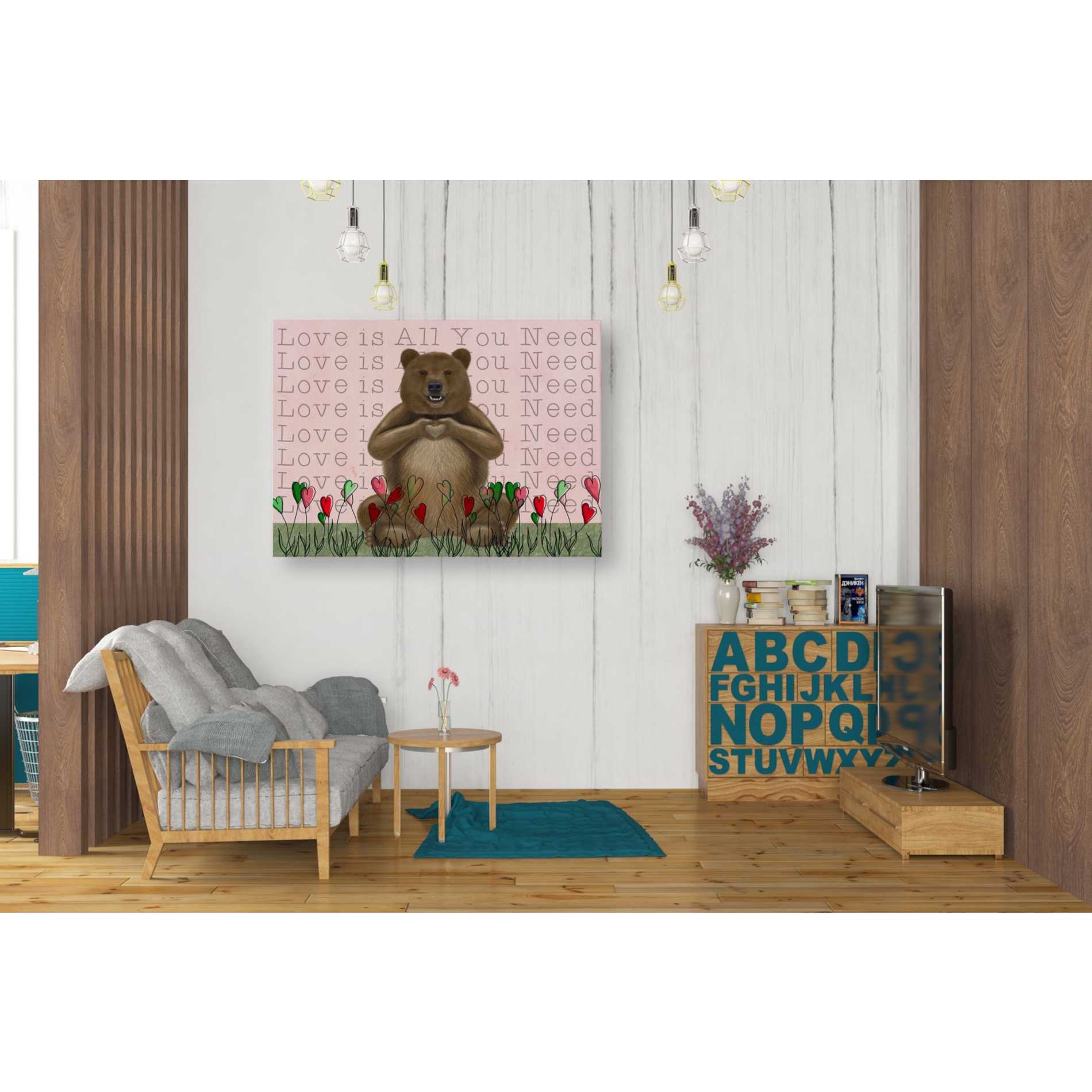 'Love is in the Air Collection A' by Fab Funky Giclee Canvas Wall Art