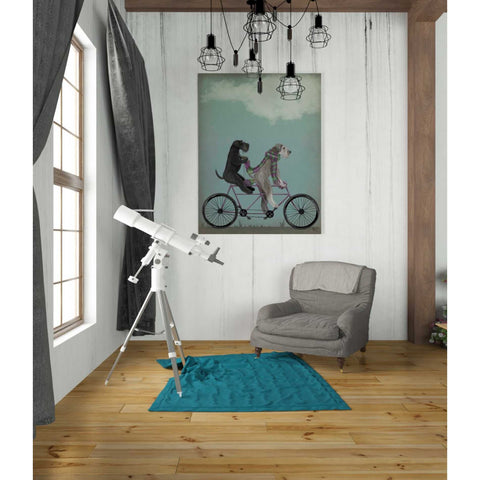 Image of 'Schnauzer Tandem' by Fab Funky Giclee Canvas Wall Art