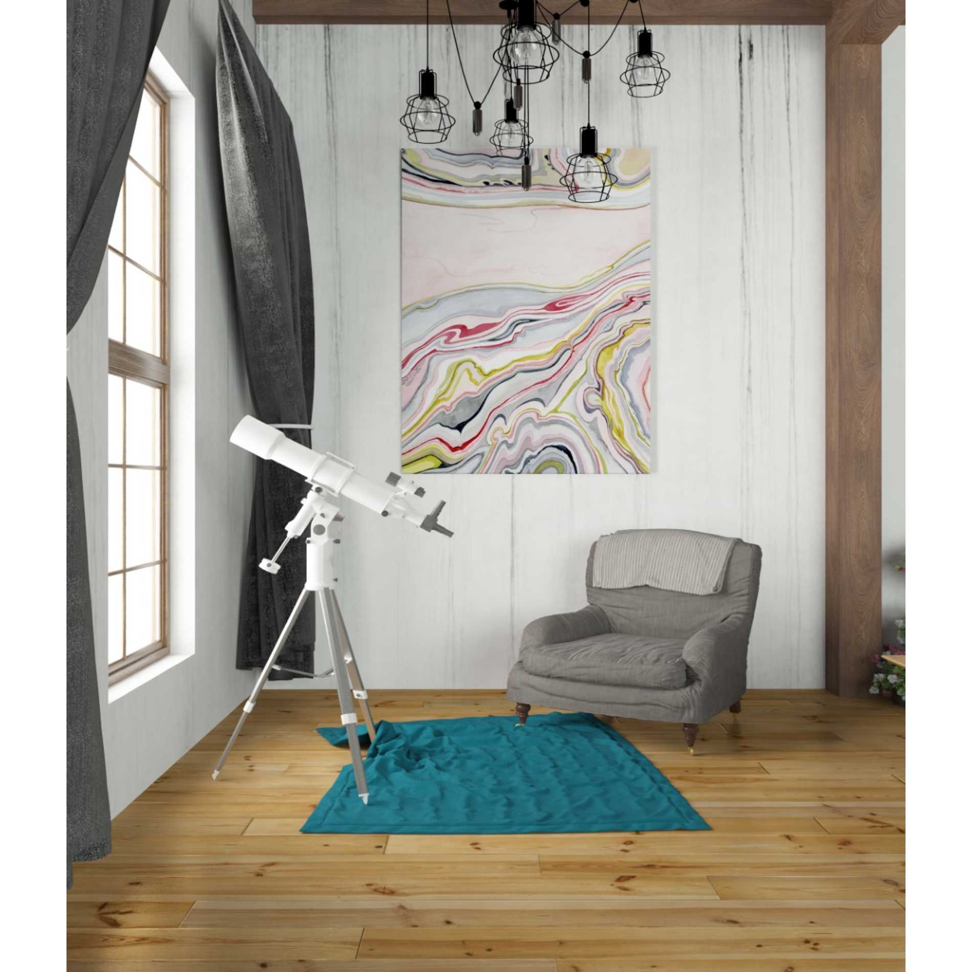 'Watercolor Marbling I' by Grace Popp Canvas Wall Art,26 x 34