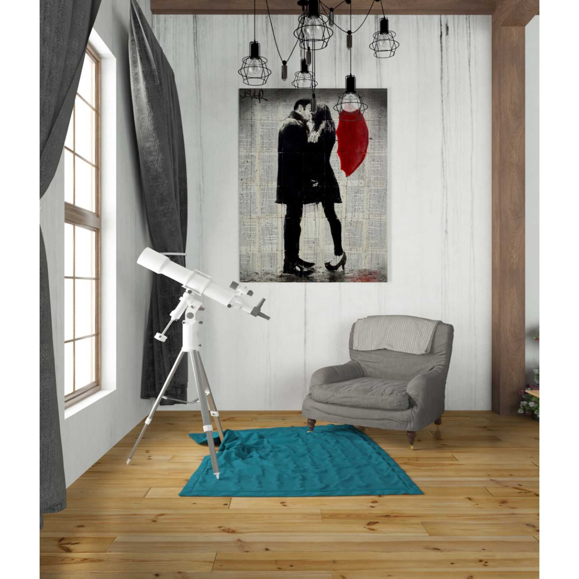 'Winters Kiss' by Loui Jover, Canvas Wall Art,26 x 34