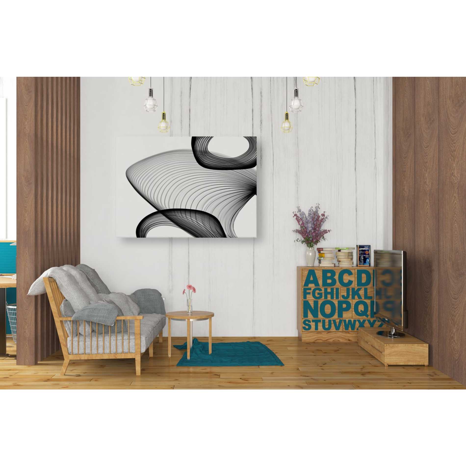 'Abstract Black and White 21-59' by Irena Orlov, Canvas Wall Art,34 x 26