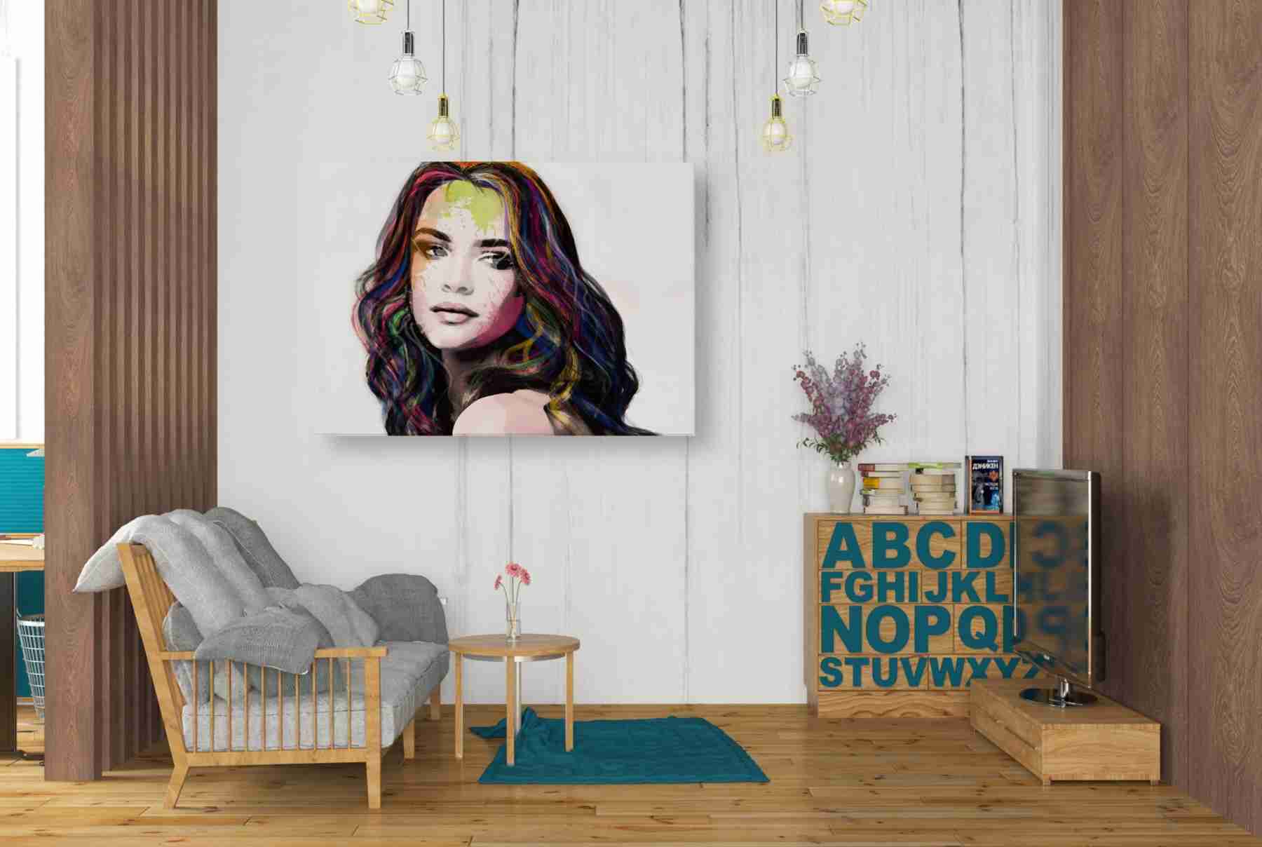 'Girl in Colour' by Karen Smith, Canvas Wall Art,34x26