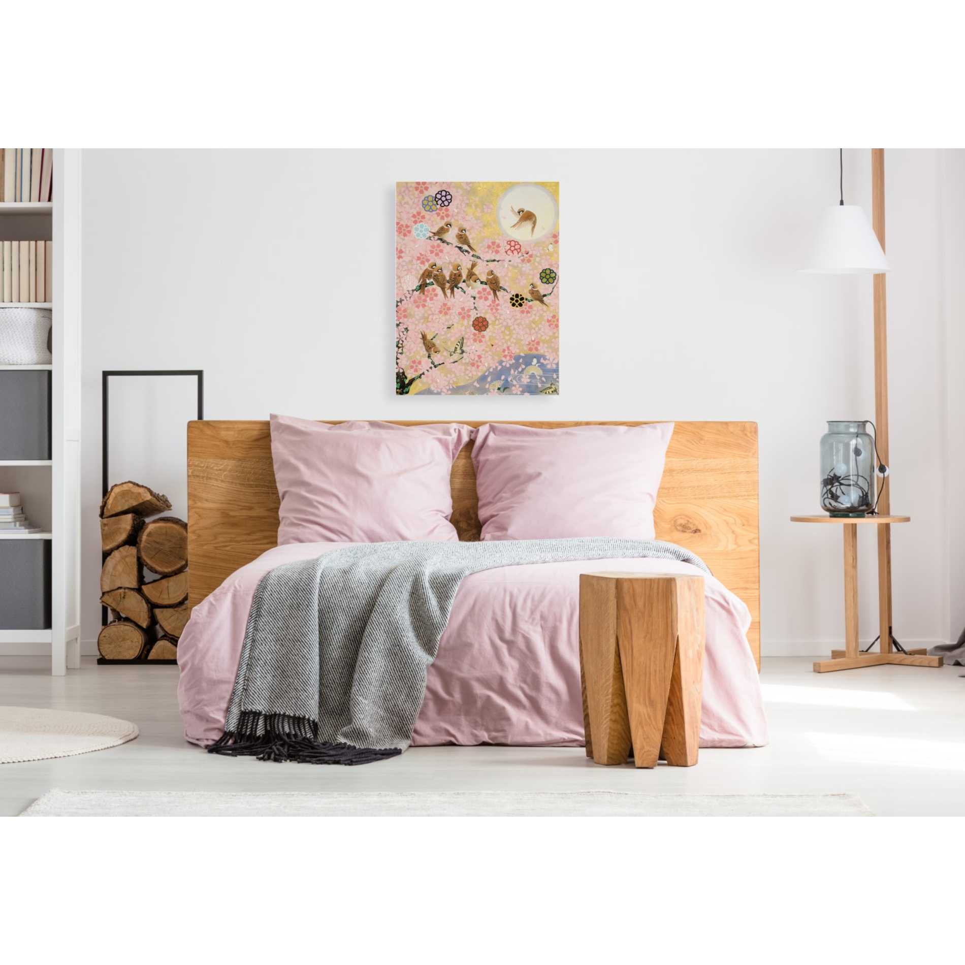 'Jolly Sparrows' by Zigen Tanabe, Giclee Canvas Wall Art