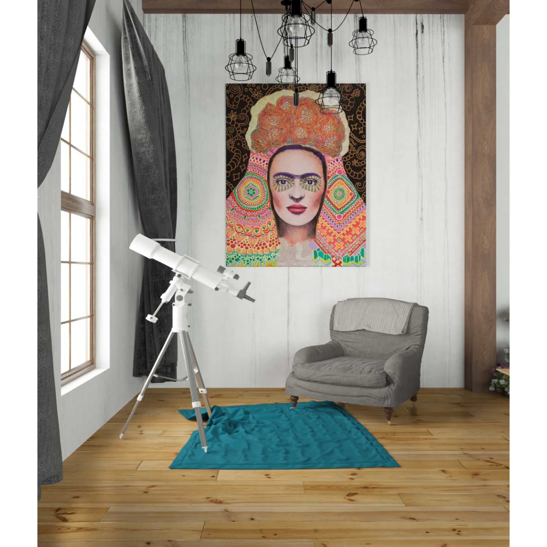 'Frida Santa Muerte' by Surma and Guillen, Canvas Wall Art,26 x 34
