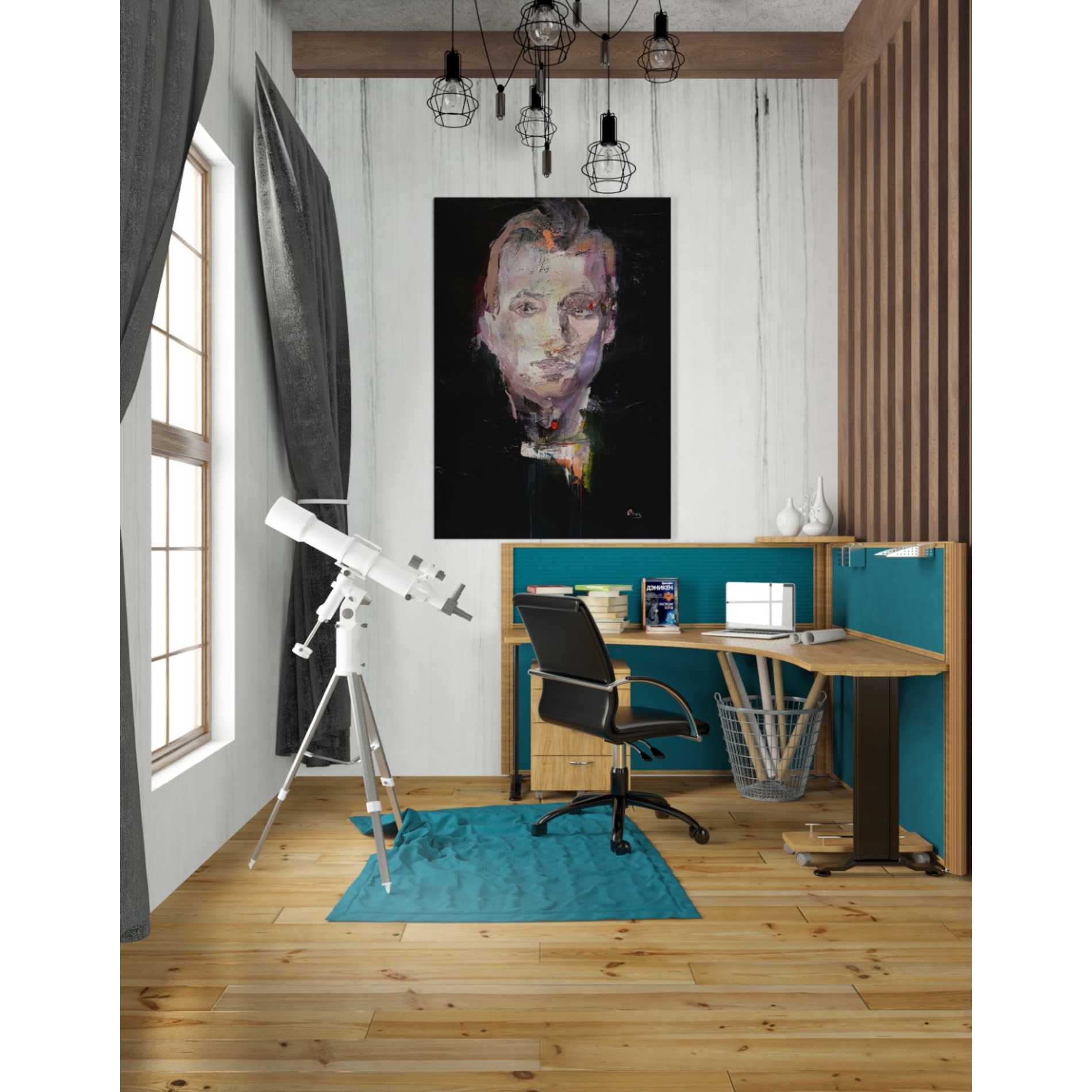 'Portrait 1' by Oscar Alvarez Pardo, Canvas Wall Art,26 x 34