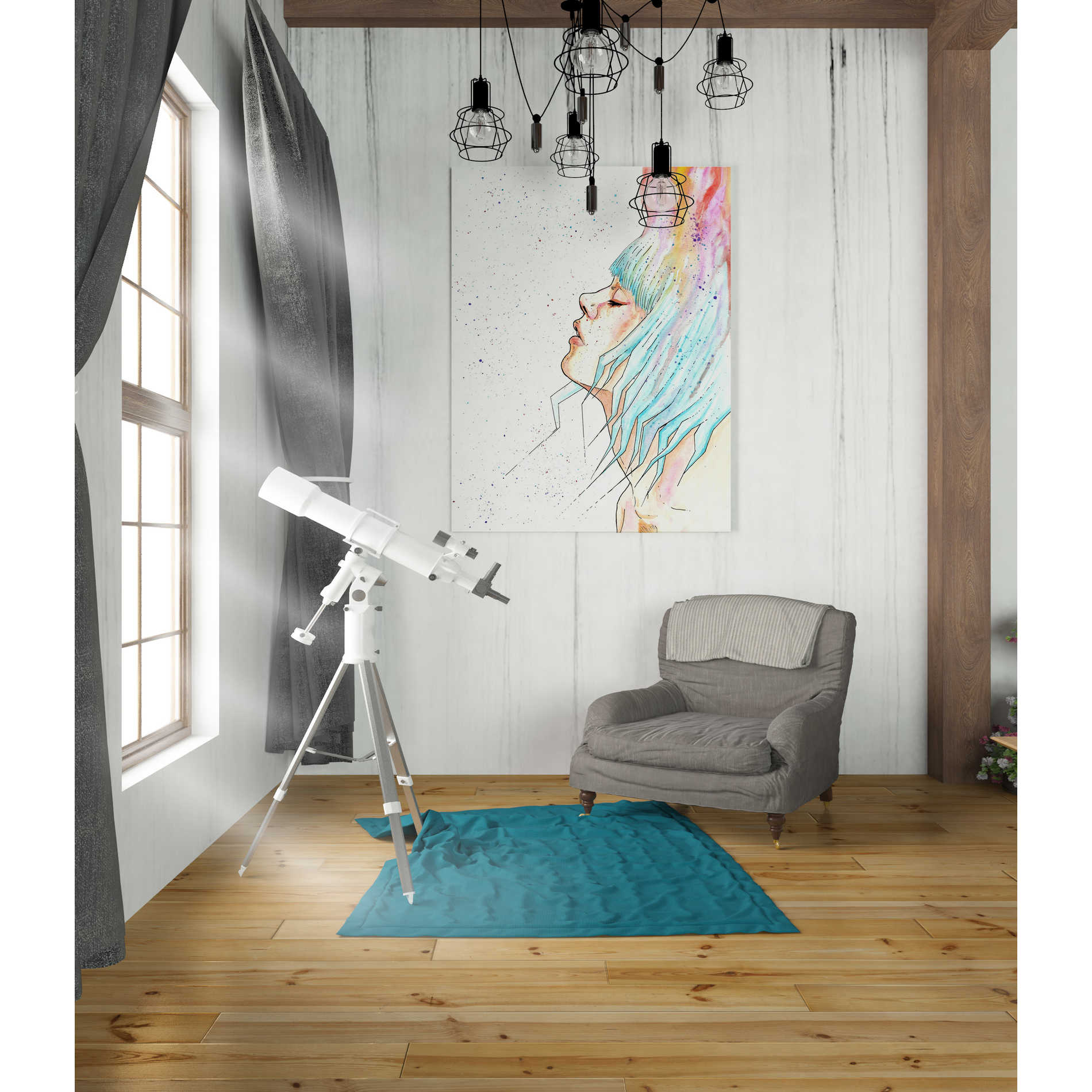 'Space Queen Rebirth' by Craig Snodgrass, Canvas Wall Art,26 x 34